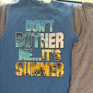 Blue Sleeveless Kids Shirt